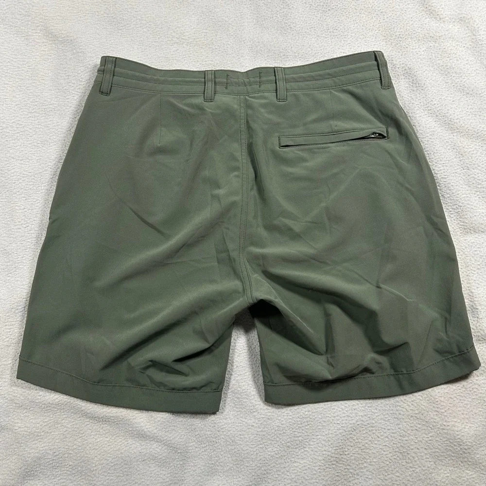 Wellen Hybrid Performance Shorts Mens 32 Olive Green Quick Dry Stretch Hiking